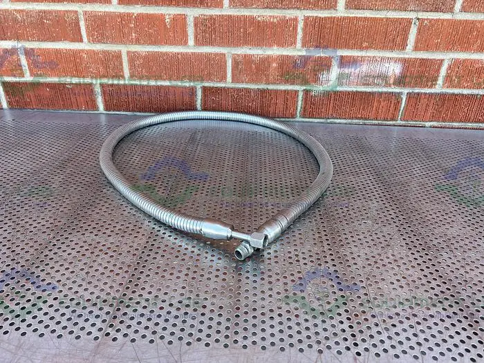 Used STAINLESS STEEL FLEXIBLE HOSE 72" W/ 3/4" FEMALE  TO 3/4" MALE THREADED FITTING Hoses | Equipment Lab #486893