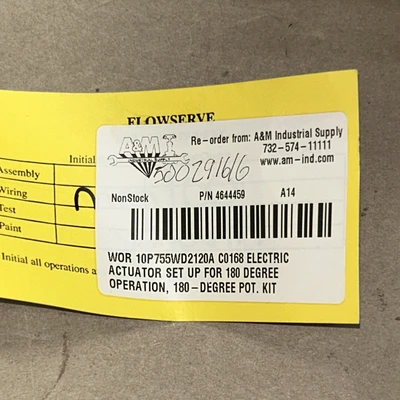 Flowserve Series 75 10P755WD2120A C0168 Actuator NNB Or Manual + Warranty
