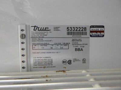 True Single Door Cooler