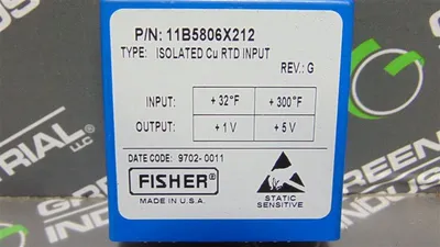 Fisher 11B5806X212 Isolated Cu RTD Input Relay Rev. G Used