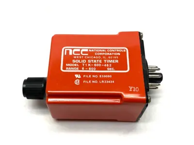 USED NCC NATIONAL CONTROLS CORP SOLID-STATE TIME DELAY RELAY 6-600SEC