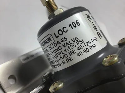 Fisher 167DA-85 – LOC 105 Locking Switching Valve 125PSI Max Supply 40/90PSI Spring-A/C