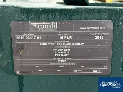 USED Camfil Camfil Farr Model GS4 Carbon Steel Dust Collector