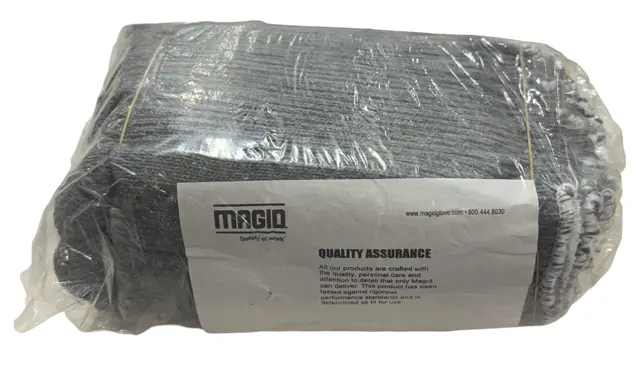 Magid Grey Knit Cotton Polyester Safety Gloves 12 Pairs Size Small
