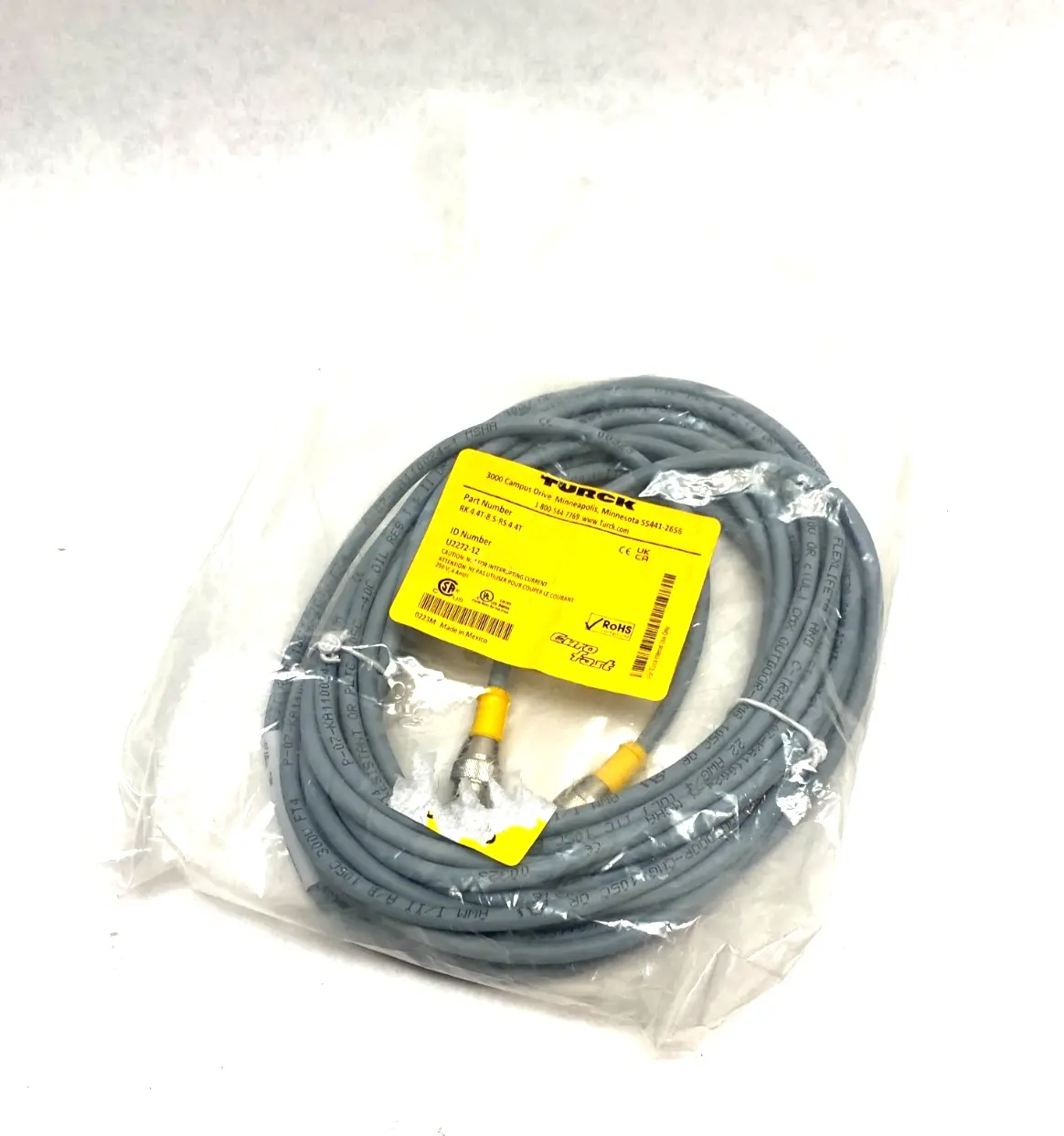 NEW TURCK EUROFAST DOUBLE ENDED CORDSET