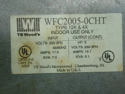 USED TB WOODS WFC20050CHT