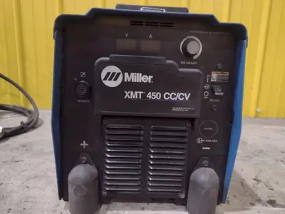 MILLER XMT450 CC CV WELDER & S74 MPA PLUS FEEDER: STOCK #23484
