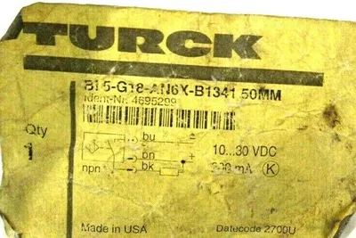 NEW TURCK BI5-G18-AN6X-B1341 50MM PROXIMITY SWITCH BI5G18AN6XB134150MM