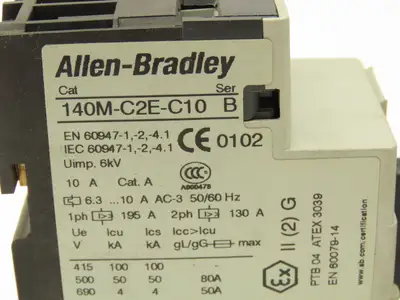Allen Bradley 140M-C2E-C10 Circuit Breaker Motor Protection 6.3-10A Lot of 4