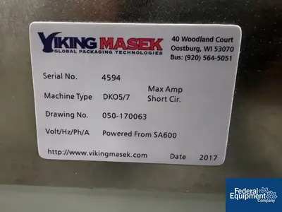 Used Viking Masek Viking Masek Multi-Lane Stick Pack/Sachet Vertical Form Fill & Seal Packaging Machine, Model SA600 Vertical Form Fill Sealing Machines (VFFS) Ohio US | Federal Equipment Company #1370930