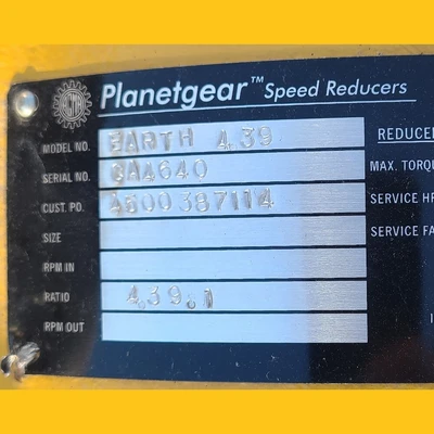 USED REXNORD PLANETGEAR EARTH 4.39