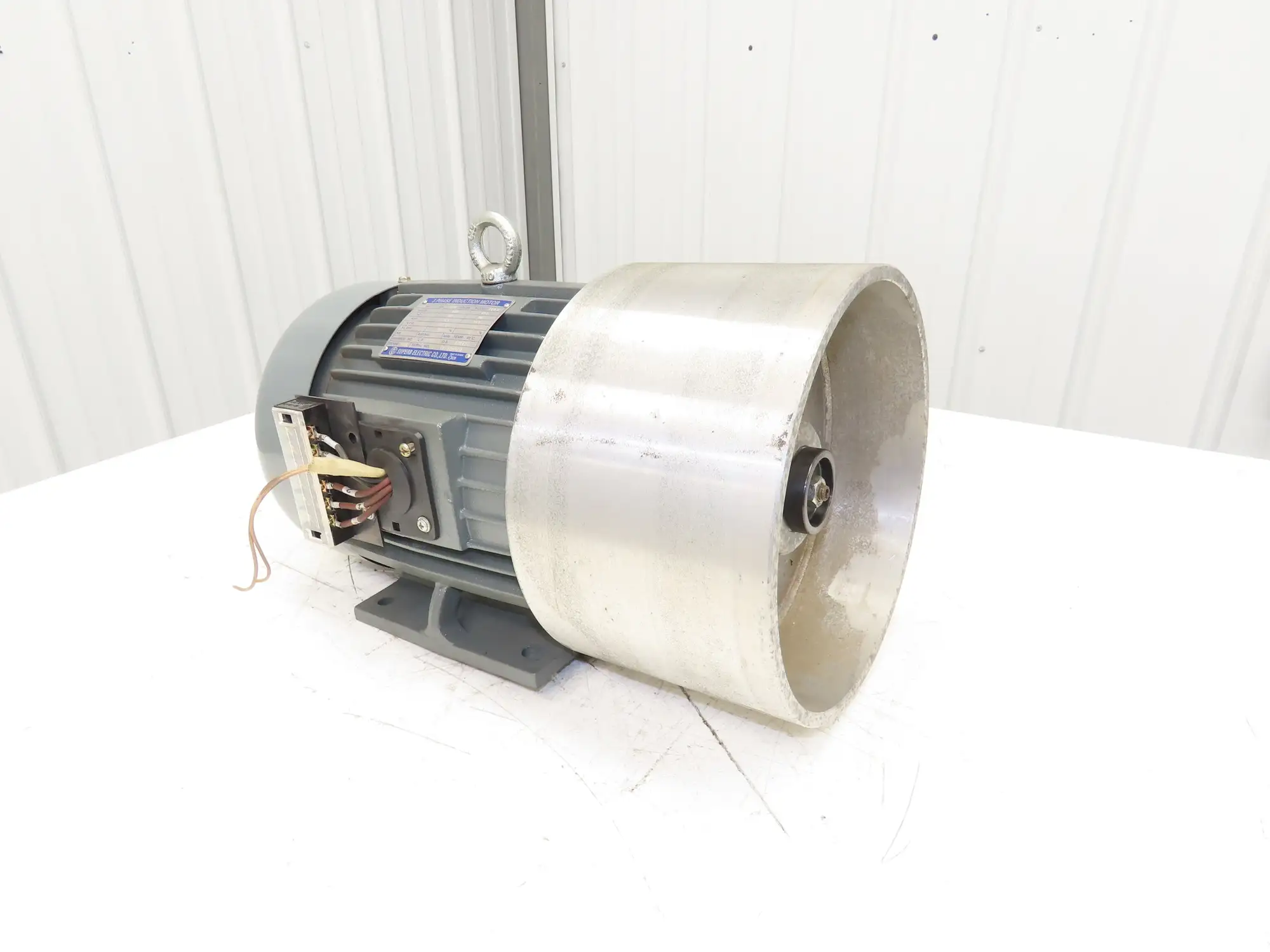 Superb Electric TEIFH Pin Router Motor w/Pulley 7.5Hp 1720/3450RPM 460V 3PH 112M