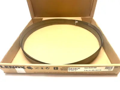 USED LENOX WELDED BANDSAW BLADE: 12' 6 LONG X 1" WIDE X 10 TO 14 TPI