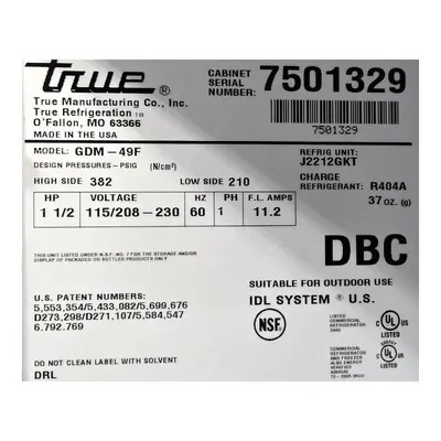 USED TRUE GDM49F