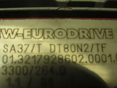SEW-EURODRIVE SA37/T DT80N2/TF Reducer Gearmotor 1.1kW 3300RPM 277/480V  264RPM