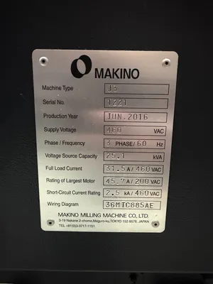 2016 MAKINO J3 Horizontal Machining Centers | Machine Tool Emporium (6)