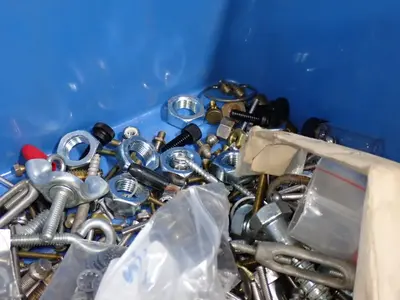 Bolts, Clamps, Nuts, Assorted Hardware.