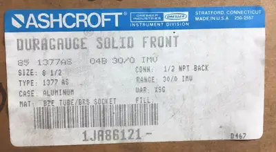 USED ASHCROFT 851377AS04B30/0IMV