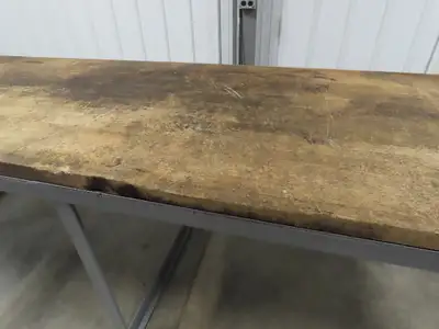 Wood Top Tool Bench Work Table 10' Long 36" Wide 38-1/2" High 1-3/4" Top