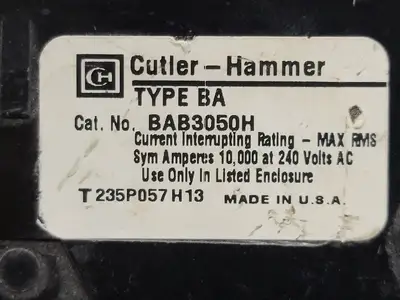 USED CUTLER-HAMMER BAB3050H