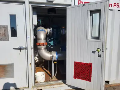 100HP Dewatering Pump Station Package w/ Weatherproof Enclosure