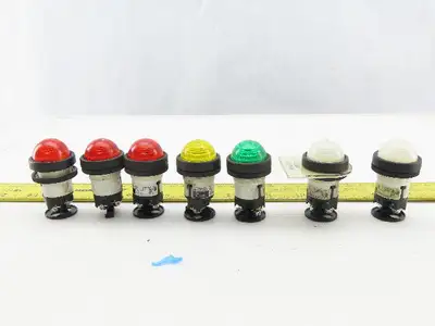 DR22D0L Assorted Lamp Indicator Light Red, White, Yellow, Green 30V 1W 7/8"Hole