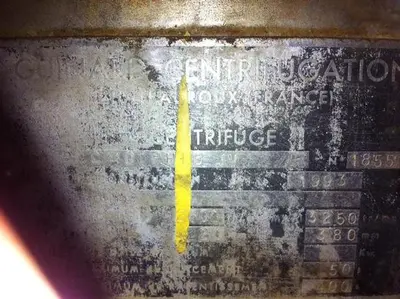 Centrifuge, Disc, Auto, Guinard, Type C40PH, 316 S/st, #C737119