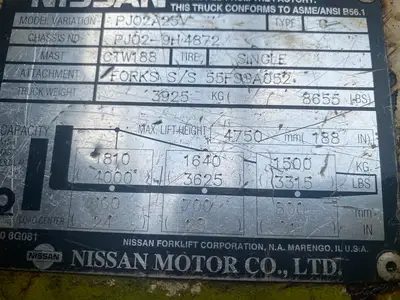 USED 2011 NISSAN PJO2A25V