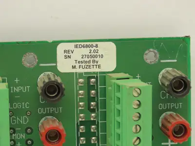 IED IED6800-8 Printed Circuit Board Slot Rack Backplane Rev 2.02