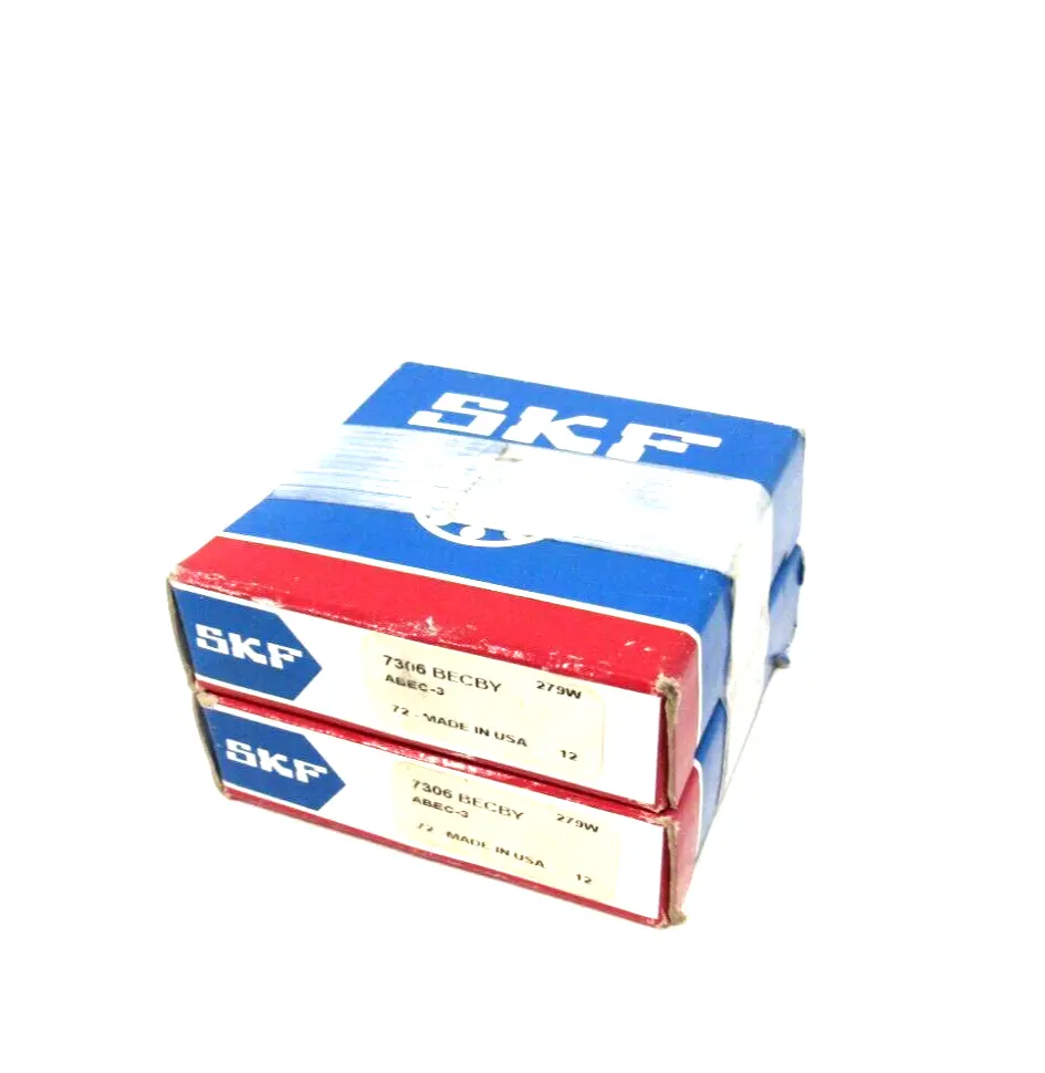 LOT OF 2 NEW SKF 7306 BECBY BALL BEARINGS 7306BECBY