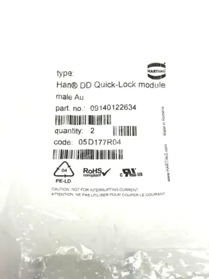 New | in-Stock HARTING HAN DD HEAVY DUTY QUICK-LOCK MODULE PLUG Connector Accessories Michigan US | Maverick Industrial Sales #1091007