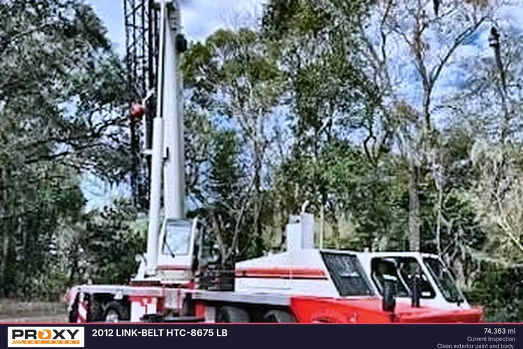 Used 2012 LINK-BELT HTC-8675 LB Truck-Mounted Cranes Florida US | Proxy Equipment #1377921