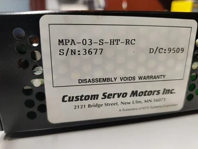 CUSTOM SERVO MOTORS INC SERVO AMPLIFIER MPA-03-S-HT-RC Anilam