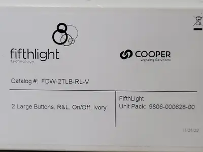 NEW COOPER LIGHTING FDW-2TLB-RL-V