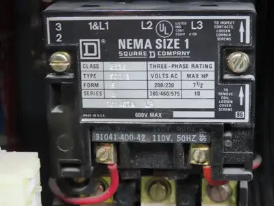 Square D MCC Motor Control Center 600A Disconnect Starter 100A Panelboard