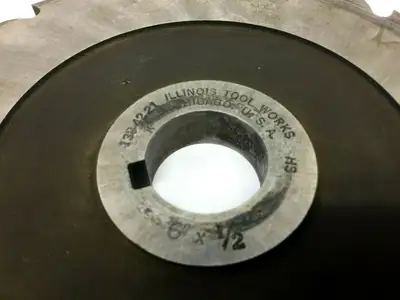 6" x 1/2" x 1" Straight Milling Cutter | ITW 6x1/2x1 HS Side Milling Cutter Blade, Straight 28-Teeth - Used