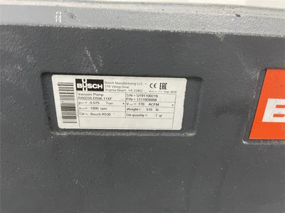 10 Hp Busch Vacuum Pump, Model RA02352 D50611XF, 170 ACFM