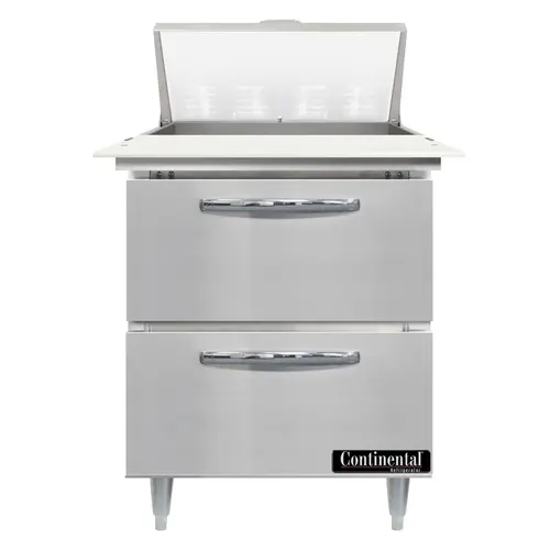 Continental D27N8C-D 27" Designer Line Sandwich/salad Prep Table W/ Refrigerated Base, 115v