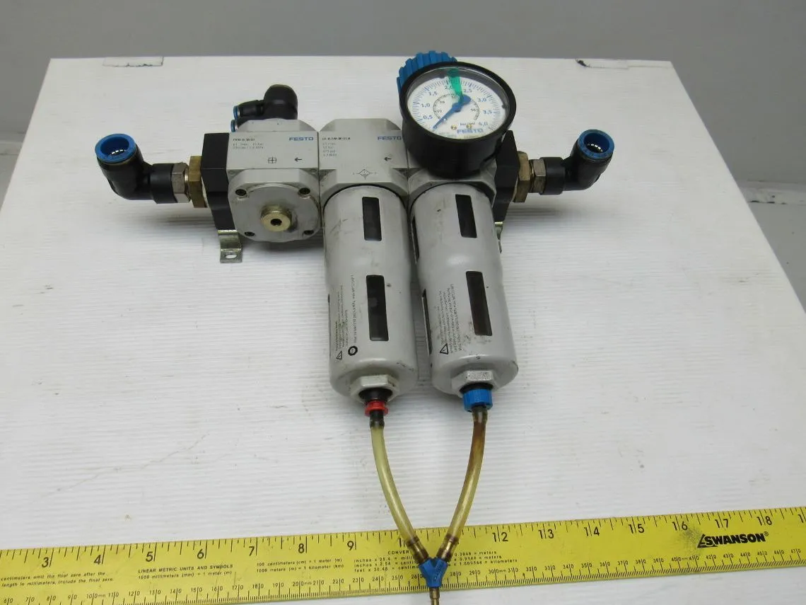 Festo LFR-D-7-MIDI-A/Festo LF-D-5M-MIDI-A Pneumatic Filter Regulator 1/2" NPT
