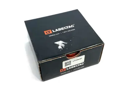 USED LABELTAC PRO MODEL HIGH PERF. 10 YEAR VINYL LABEL ORANGE, 2"X 150'/ ROLL