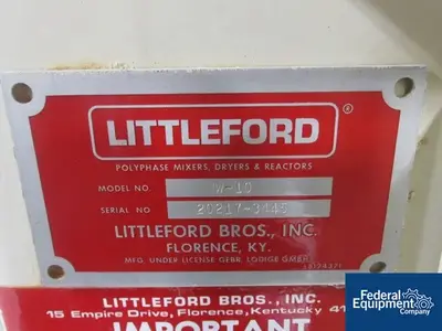 USED Littleford 10 Liter Littleford W-10 High Intensity Mixer, S/S