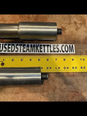 STAINLESS STEEL CLAD ADJUSTABLE HEIGHT H.D. EQUIPMENT LEGS, ENABLE 5" -to- 6-7/8" HEIGHT APPLICATIONS  w/ 5/8" DIAMETER STUD.