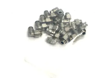 USED SMC METAL MALE ELBOW SWIVEL FITTING 6MM OD TUBE