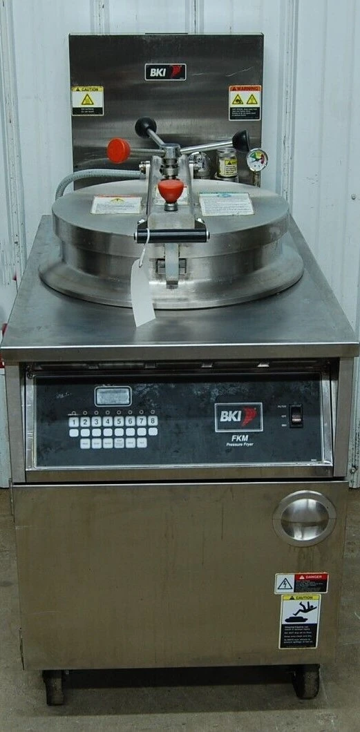 142-0122 BKI FKM-FC 75 LB. High Volume Electric Chicken Pressure Fryer w/ Filter