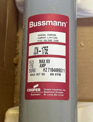 New | in-Stock BUSSMANN JCN-175E Miscellaneous Equipment (Electrical & Power) | Surplus Asset Holdings #1197534