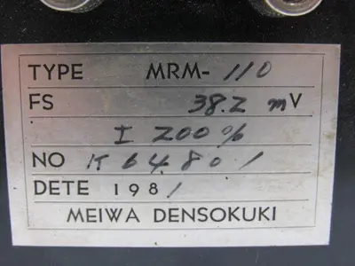 Meiwa Densokuki Type MRM-110 Load Meter Spindle/Z-Axis From a Wasino LG71 CNC