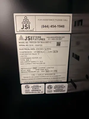 1-0710 JSI Self Contained Refrigerated 4 Piece Produce Island