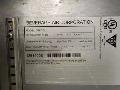 Used Beverage Air Used 67" Beverage Air DP67-CL Clear Lid Refrigerated Pizza Prep Table 120V Food Prep Tables Illinois US | Falcon Restaurant Supply #1373815