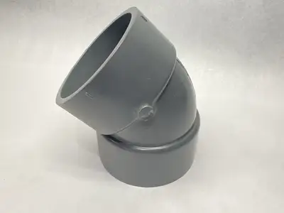 USED LASCO SCHEDULE 80 PVC 45 DEGREE ELBOW 6" SOCKET X SOCKET
