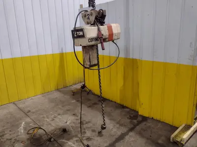 2 TON COFFING MODEL #EC-4016-2 ELECTRIC MOTORIZED CHAIN HOIST WITH TROLLEY: STOCK #24474